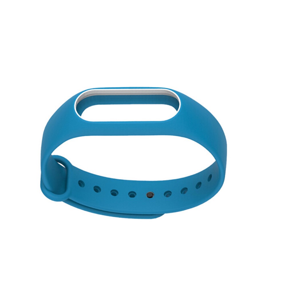 TPU Anti-lost Watch Strap Replacement for Xiaomi Mi Band 2 - Baby Blue + White-3