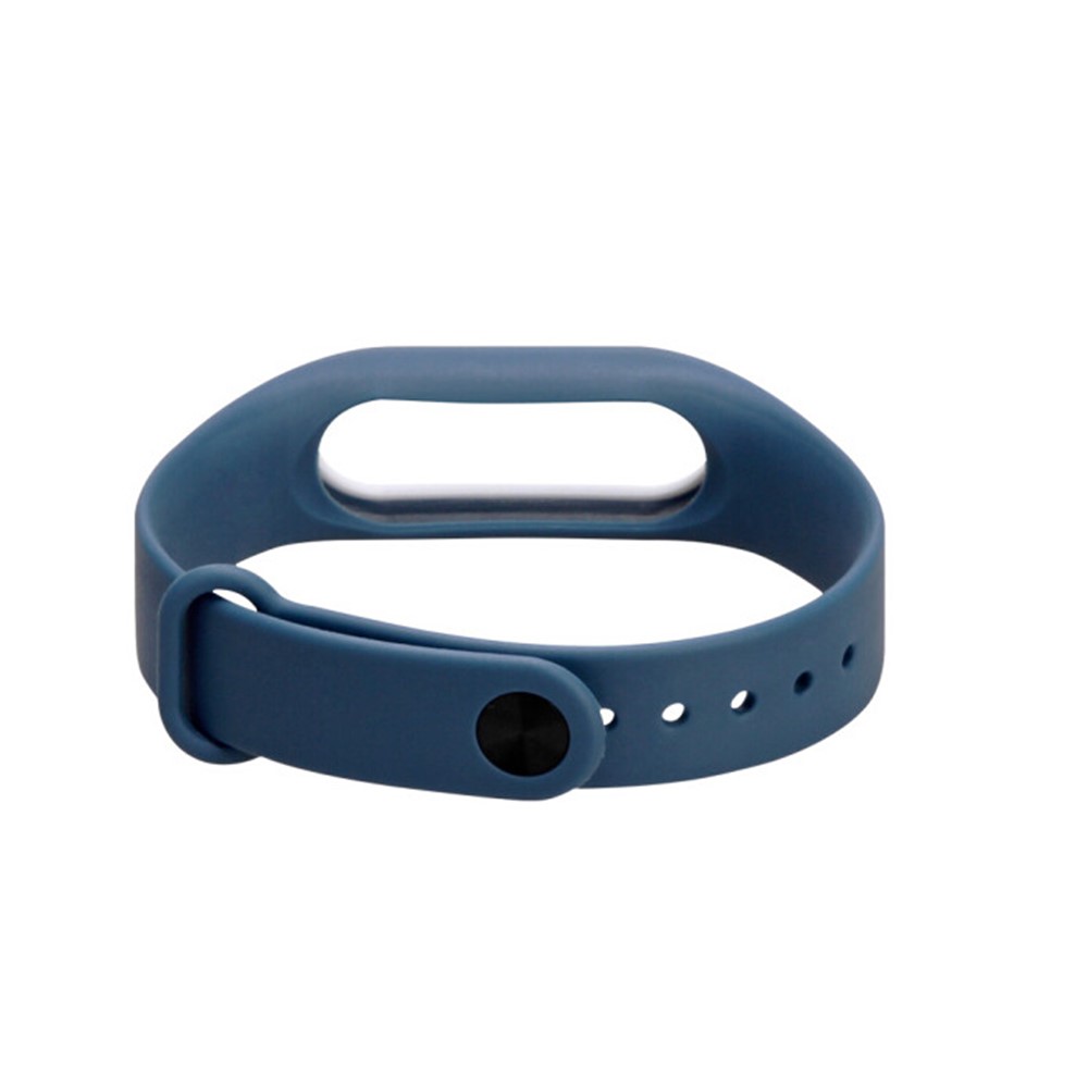 Anti-lost TPU Wrist Band Watch Strap for Xiaomi Mi Band 2 - Dark Blue + White-4