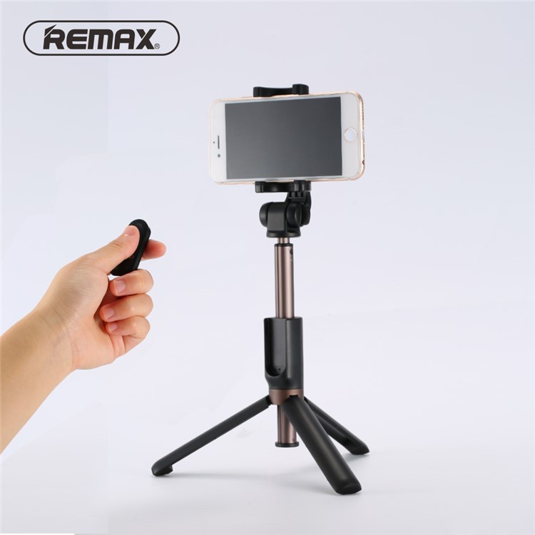REMAX P9 Bluetooth Selfie Stick with 2-in-1 Design, Tripod with Wireless Remote Shutter - Black-2