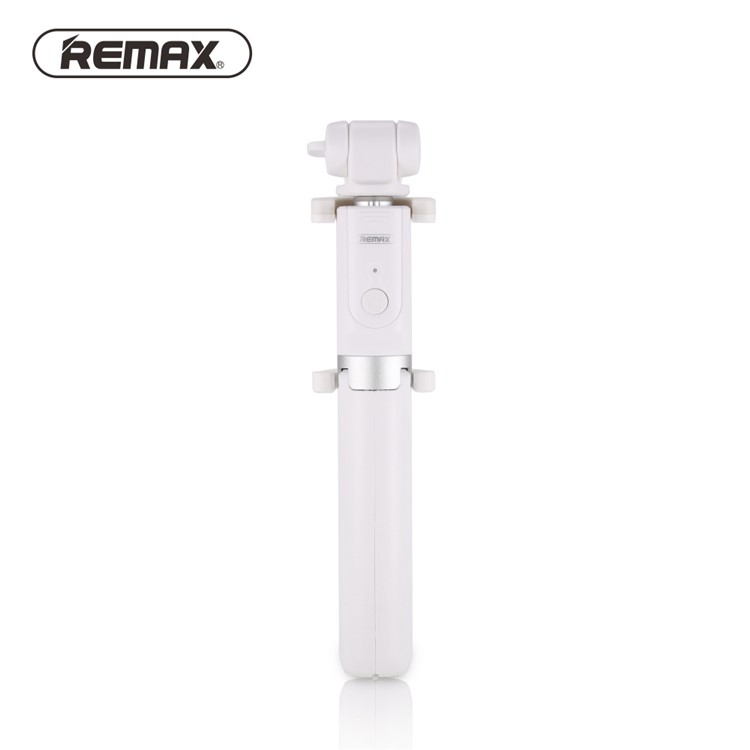 REMAX P9 Portable Bluetooth Selfie Stick with 2-in-1 Design, Tripod with Wireless Remote Shutter - White-1