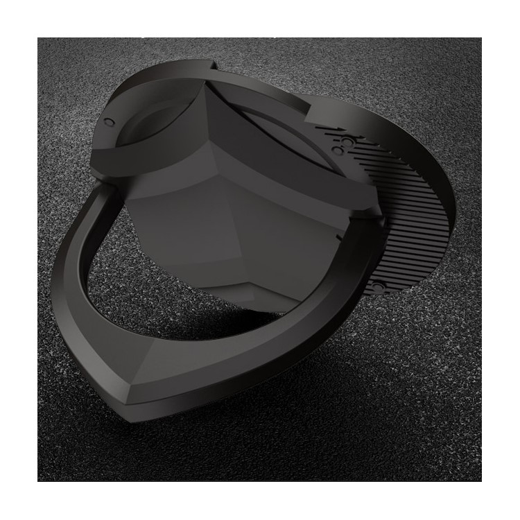 IPAKY Shield Shape Metal Ring Universal Phone Stand Holder for iPhone Samsung Huawei - Black-4