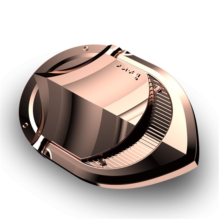 IPAKY Shield Shape Finger Grip Holder 360 Degree Rotary Desktop Mount for iPhone Samsung Huawei - Rose Gold Color-1