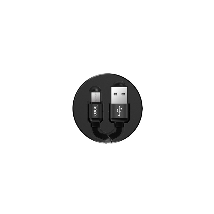 HOCO U23 Retractable USB Cable Micro USB Sync & Charge Adapter Cable - Black-1
