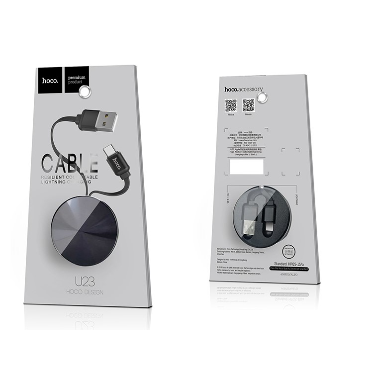 HOCO U23 Retractable USB Cable Micro USB Sync & Charge Adapter Cable - Black-2