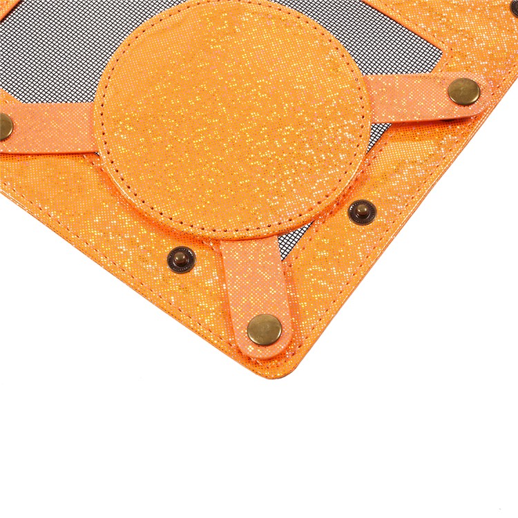 Premium PU Leather Sleeve Pouch Carry Bag with Removable Straps for Amazon Echo Speaker - Orange-14