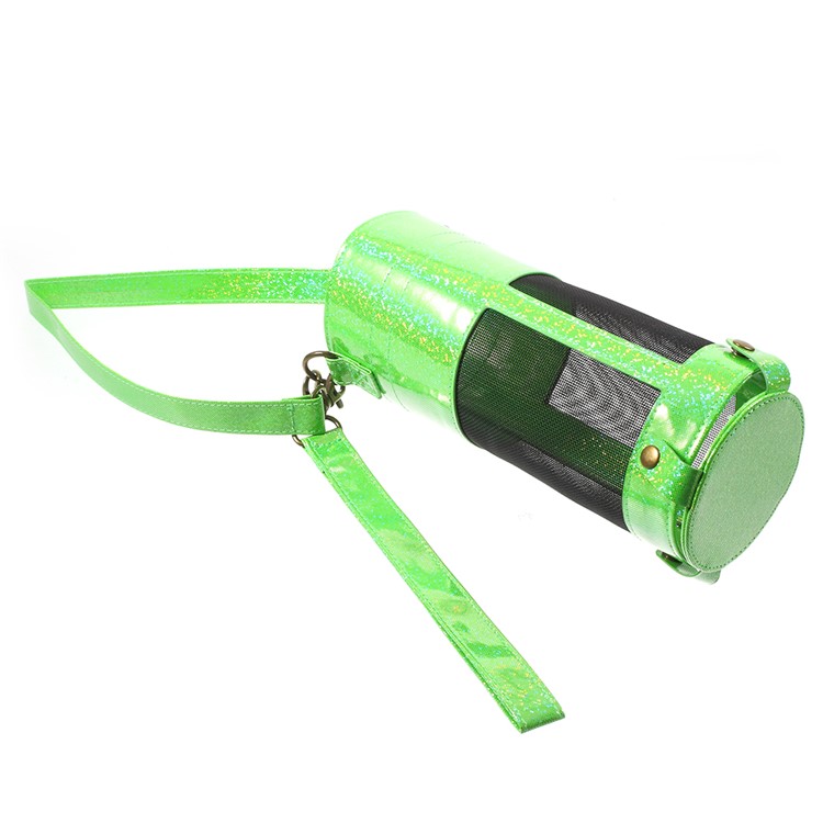 Premium PU Leather Sleeve Pouch Bag Carry Cover with Lanyards for Amazon Echo Speaker - Green-2
