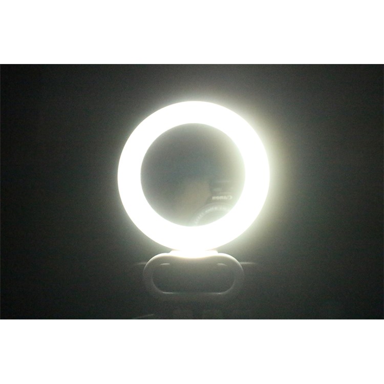 PICKOGEN Universal Portable Clip-On Dimmable LED Spotlight with Makeup Mirror for iPhone X/8/8 Plus - Silver Color-6