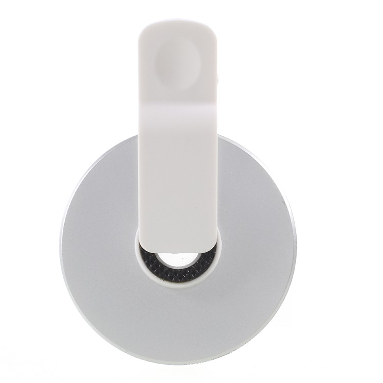 3 Light Colors Adjustable 21 LEDs Rotary LED Fill Light + 0.4x Wide Angle Lens for iPhone Samsung - Silver Color-4