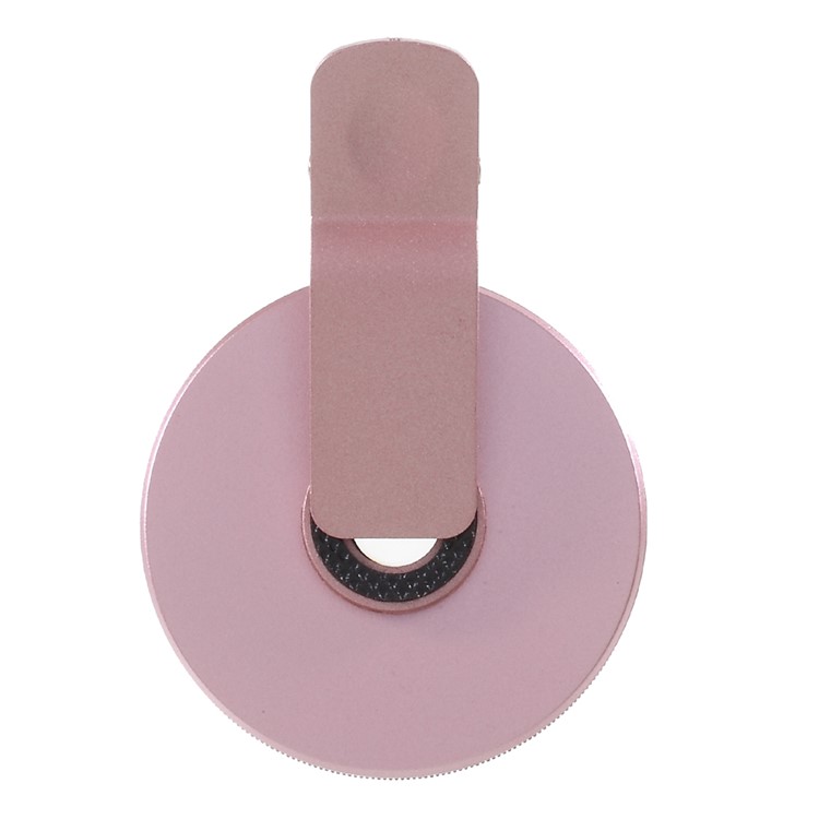 4 Gears Dimmable LED Compensation Light + Clip-on 0.4x Wide Angle Lens for iPhone Samsung - Pink-12