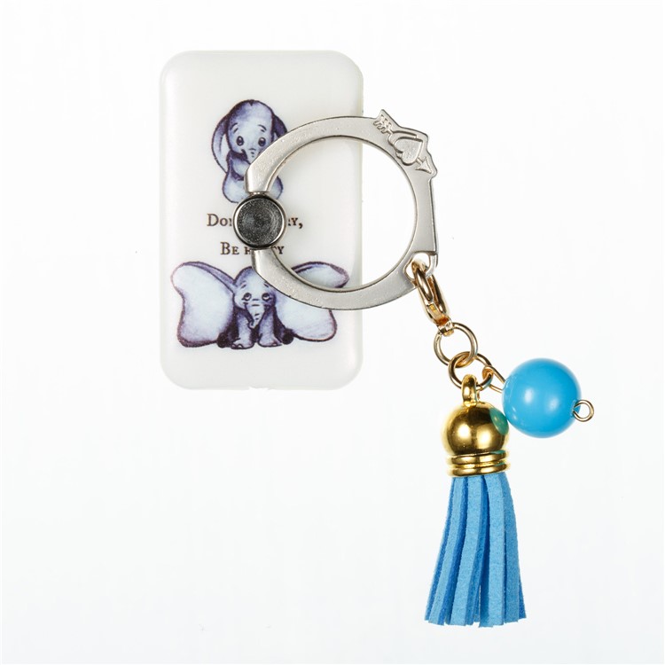 Universal Tassel Ring Grip Holder Smartphone Bracket for iPhone Samsung Huawei - Cute Elephants-1