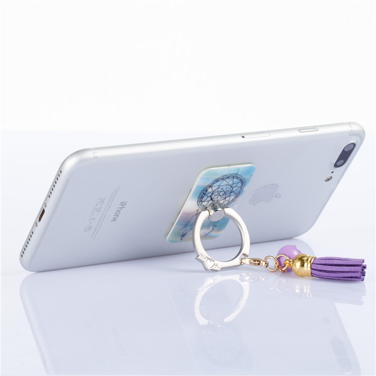 360 Degree Rotary Tassel Ring Grip Holder Phone Desktop Bracket for iPhone Samsung Huawei - Dream Catcher-4