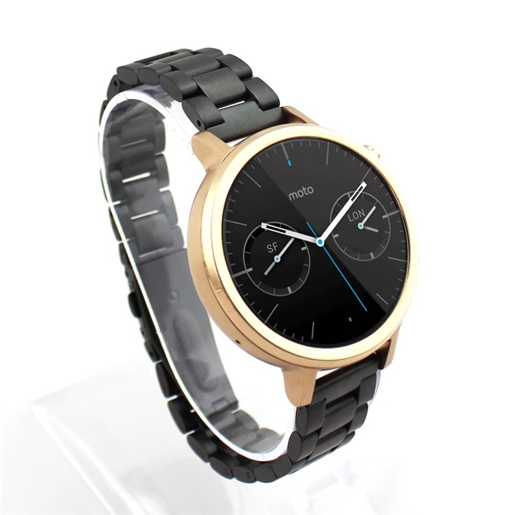 Stainless Steel Watchband for Motorola Moto 360 42mm (2nd gen) - Black / 20mm-1