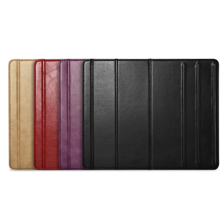 ICARER Universal Genuine Leather Laptop Tablet Phone Desktop Stand for iPhone iPad MacBook etc. - Red-10