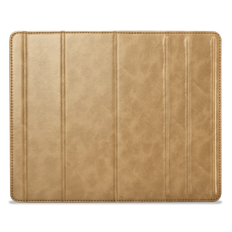 ICARER Multi-functional Genuine Leather Laptop Tablet Phone Desktop Bracket for iPhone iPad MacBook etc. - Khaki-2