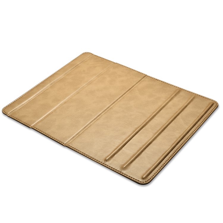 ICARER Multi-functional Genuine Leather Laptop Tablet Phone Desktop Bracket for iPhone iPad MacBook etc. - Khaki-3