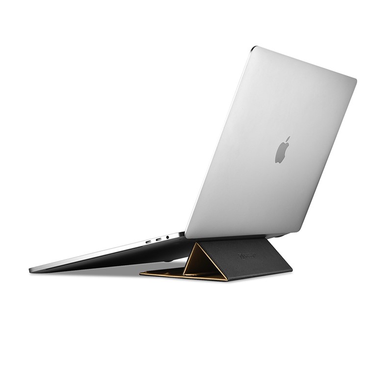 ICARER Multi-functional Genuine Leather Laptop Tablet Phone Desktop Bracket for iPhone iPad MacBook etc. - Khaki-5