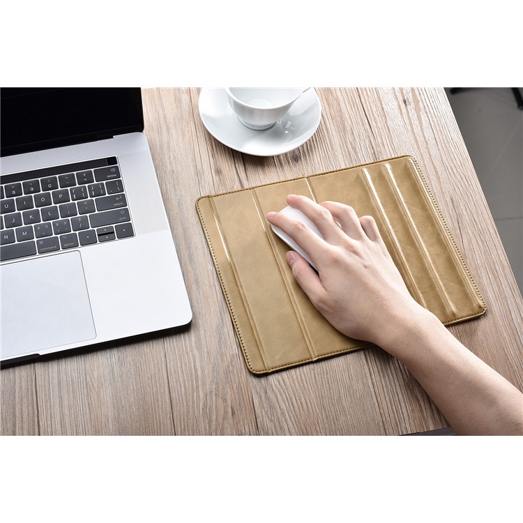ICARER Multi-functional Genuine Leather Laptop Tablet Phone Desktop Bracket for iPhone iPad MacBook etc. - Khaki-6