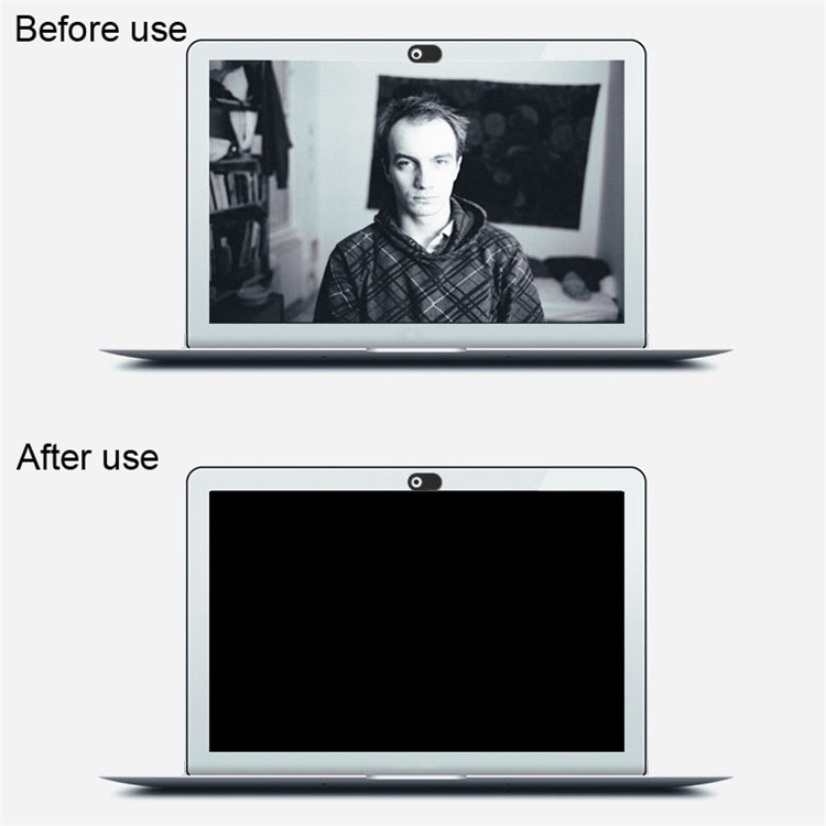 0.03-inch Ultrathin Aluminium Alloy Webcam Cover Privacy Protection for Smartphones Laptop Desktop Etc - Black-7