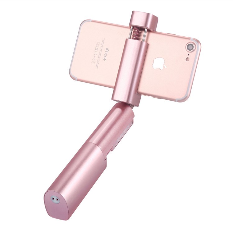 X6 Extendable Bluetooth Mini Pocket Selfie Stick for iPhone X / 8 Plus - Rose Gold Color-10