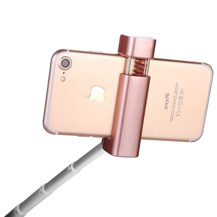 X6 Extendable Bluetooth Mini Pocket Selfie Stick for iPhone X / 8 Plus - Rose Gold Color-14