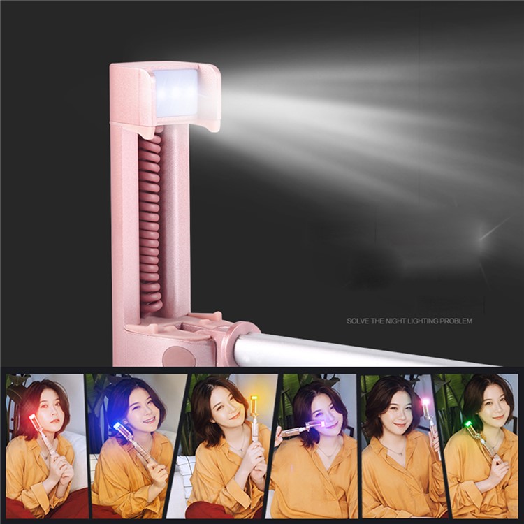 X6 Extendable Bluetooth Mini Pocket Selfie Stick for iPhone X / 8 Plus - Rose Gold Color-23