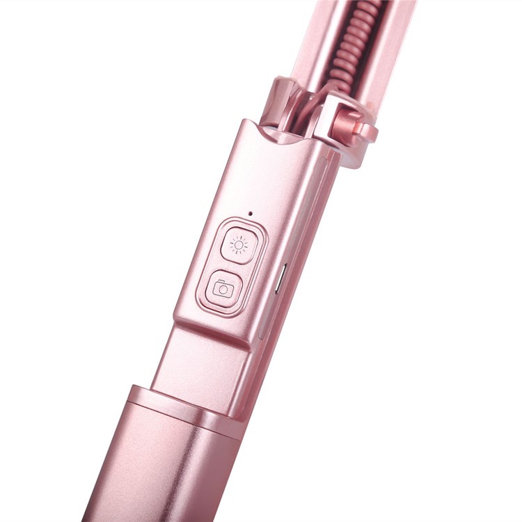 X6 Extendable Bluetooth Mini Pocket Selfie Stick for iPhone X / 8 Plus - Rose Gold Color-5