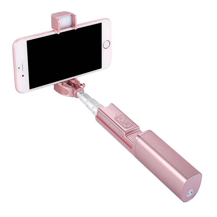 X6 Extendable Bluetooth Mini Pocket Selfie Stick for iPhone X / 8 Plus - Rose Gold Color-9