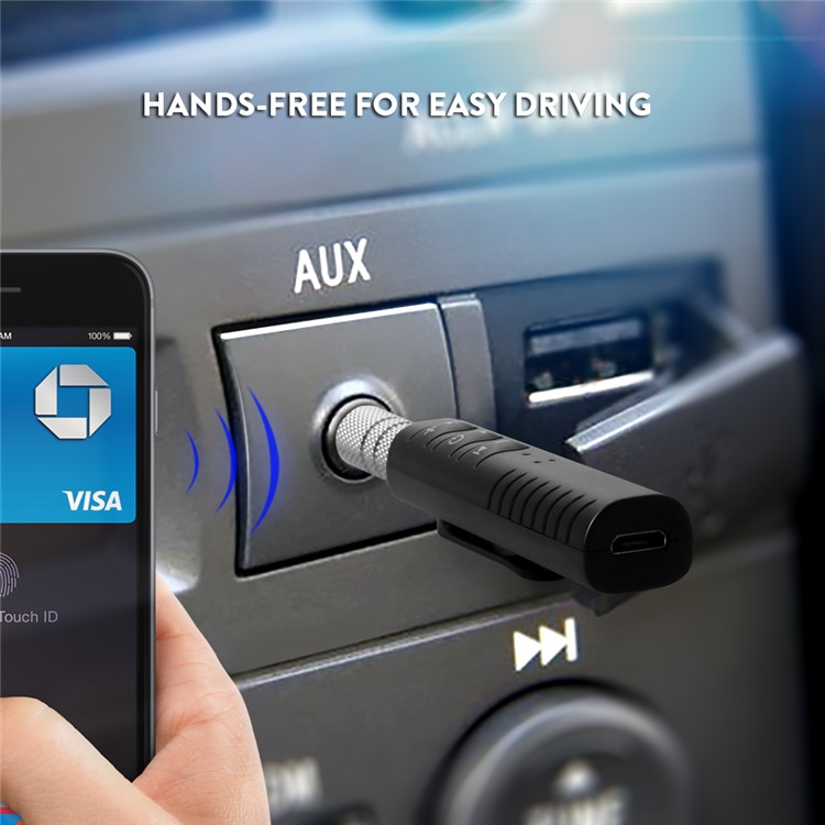 Clip-on 3.5mm Jack Bluetooth Music Receiver Car Audio Receiver Adapter for Headphone Home Car Stereo-15