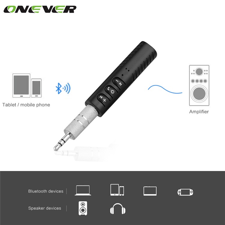 Clip-on 3.5mm Jack Bluetooth Music Receiver Car Audio Receiver Adapter for Headphone Home Car Stereo-3