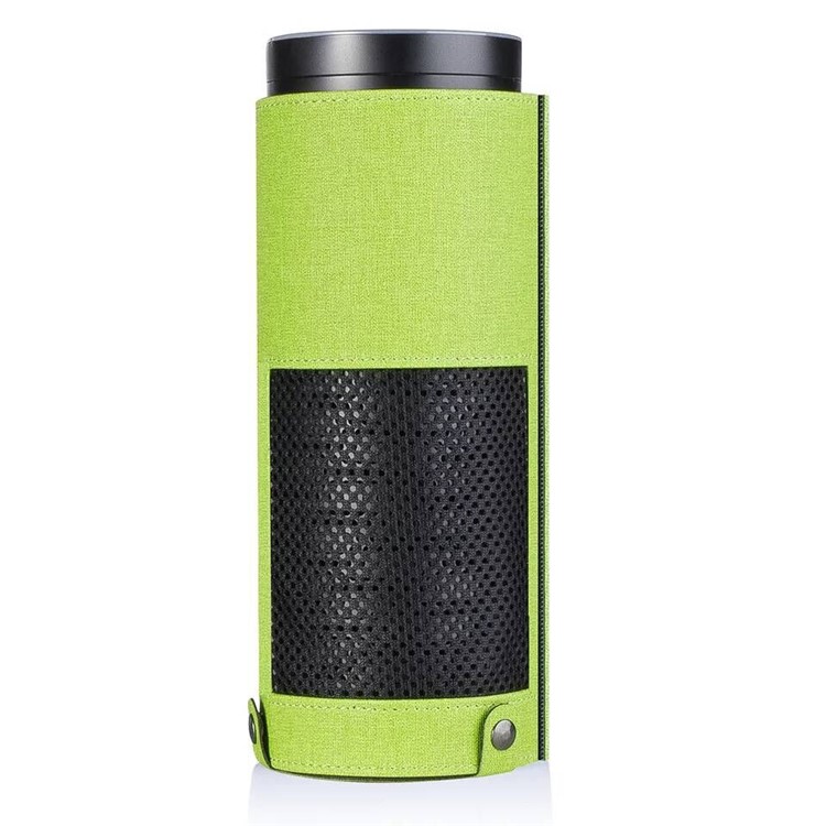 Cloth Texture PU Leather Sleeve Case Protective Pouch for Amazon Echo Speaker - Green-1