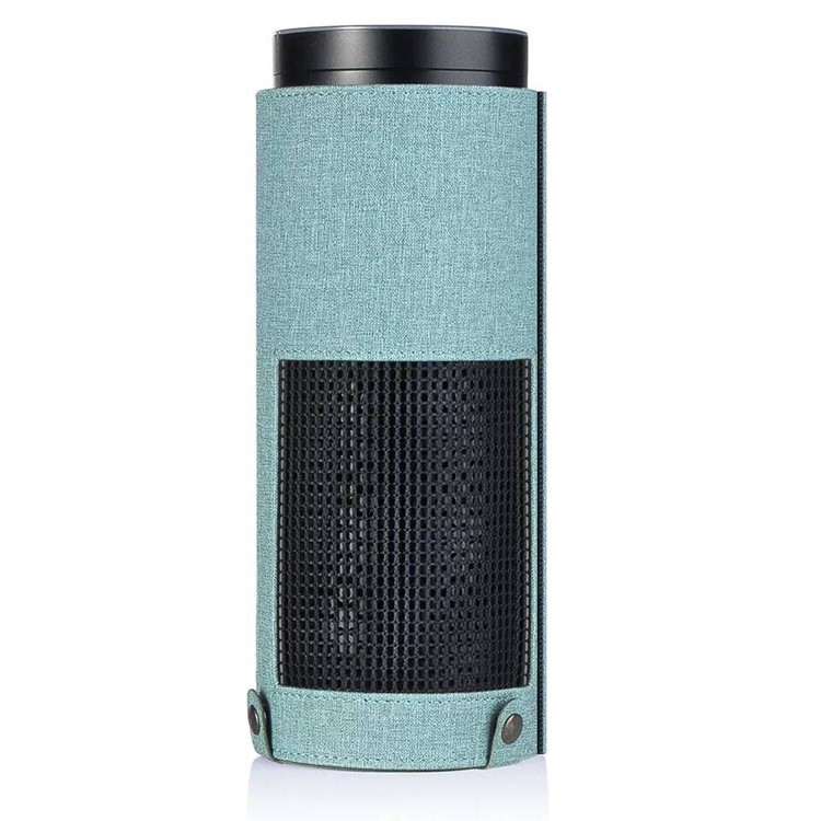 Cloth Texture PU Leather Sleeve Pouch Protective Cover for Amazon Echo Speaker - Blue-1
