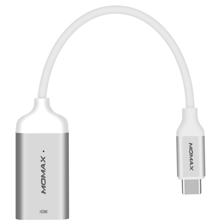 MOMAX Type-C USB3.1 to HDMI Adapter Converter Cable 20cm for Samsung Galaxy Note 8 / S8 Plus / S8 - Silver Color-3