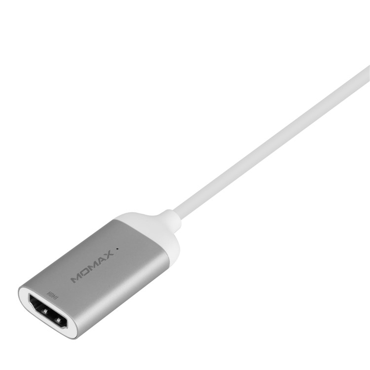 MOMAX Type-C USB3.1 to HDMI Adapter Converter Cable 20cm for Samsung Galaxy Note 8 / S8 Plus / S8 - Silver Color-6