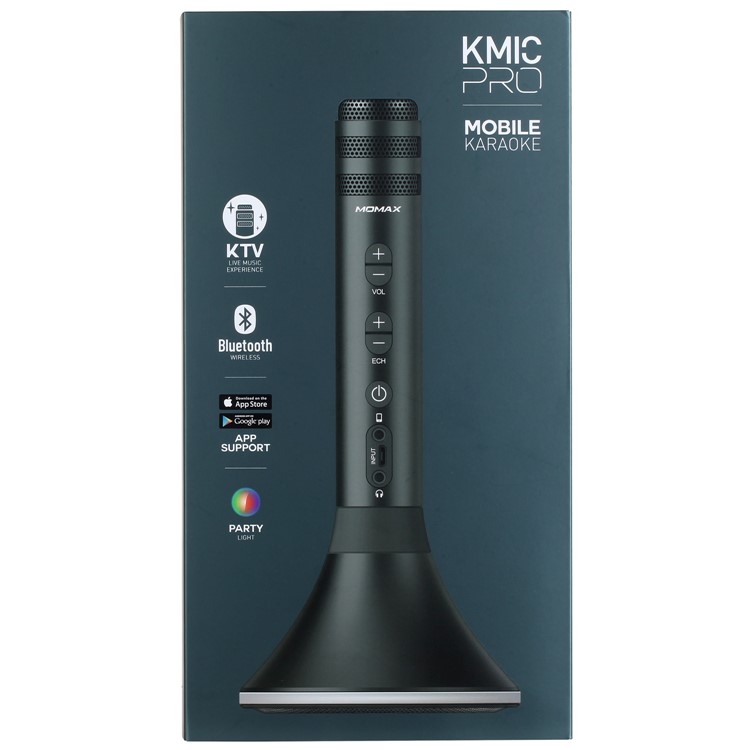 MOMAX K-MIC PRO Wireless Karaoke Microphone Kit with Mobile Phone Holder - Black-18
