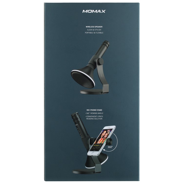 MOMAX K-MIC PRO Wireless Karaoke Microphone Kit with Mobile Phone Holder - Black-19
