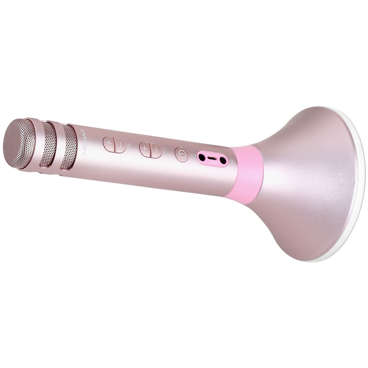 MOMAX K-MIC PRO Wireless Bluetooth Mobile Microphone Karaoke Kit with LED Light - Rose Gold Color-3