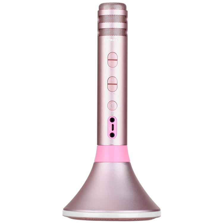 MOMAX K-MIC PRO Wireless Bluetooth Mobile Microphone Karaoke Kit with LED Light - Rose Gold Color-7