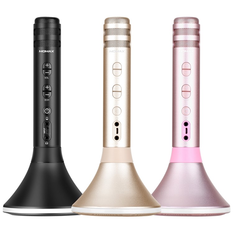 MOMAX K-MIC PRO Wireless Microphone Karaoke Portable Bluetooth Microphone Singing Machine - Gold Color-19
