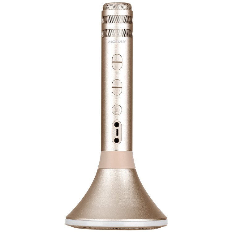 MOMAX K-MIC PRO Wireless Microphone Karaoke Portable Bluetooth Microphone Singing Machine - Gold Color-7