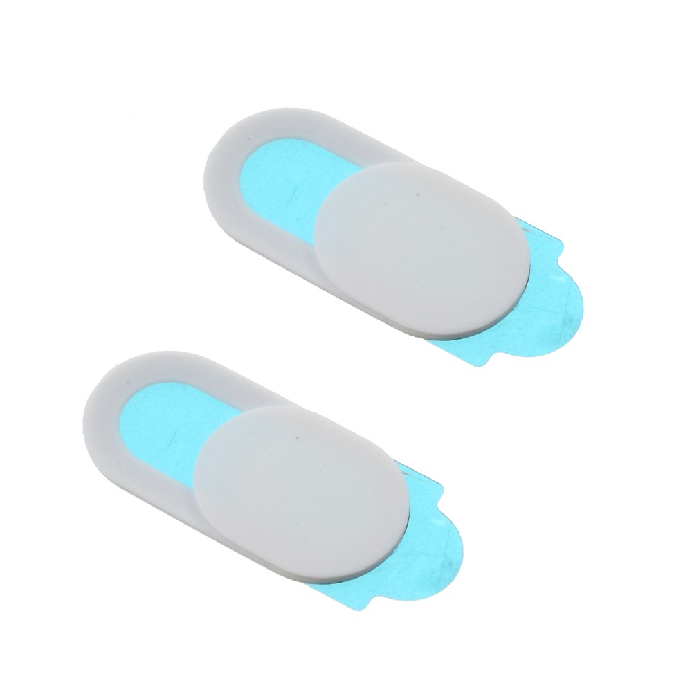 2pcs/set Plastic Webcam Camera Privacy Shutter Covers for Smartphones Tablets Laptop etc - White-1