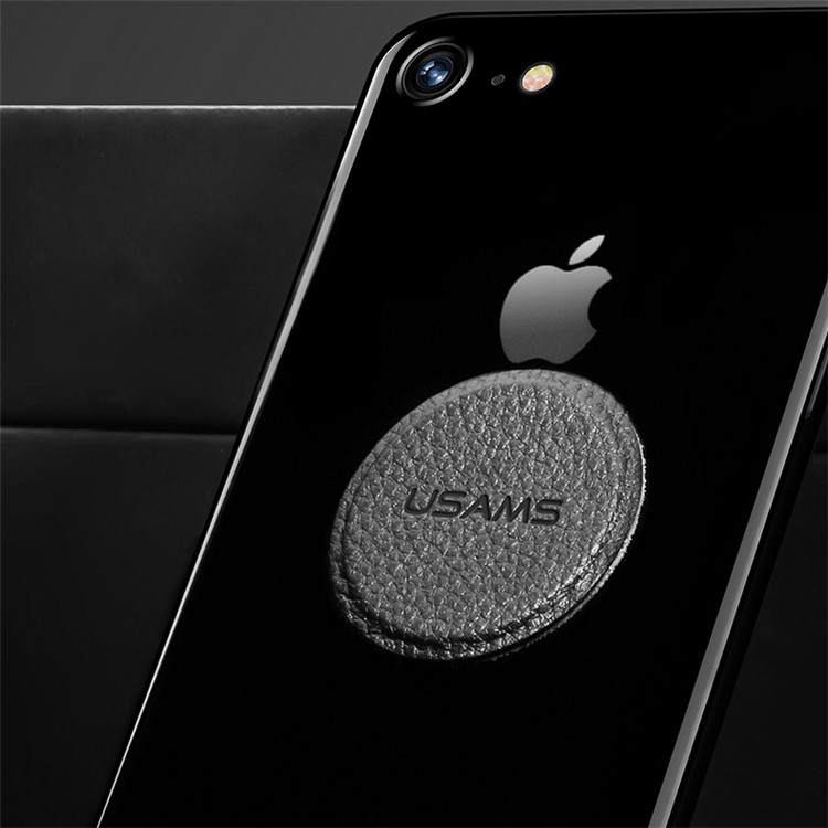 USAMS US-ZB023 PU Leather Coated Stainless Steel Magnetic Suction Sticker - Black-1