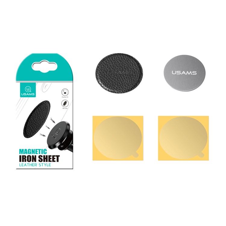 USAMS US-ZB023 PU Leather Coated Stainless Steel Magnetic Suction Sticker - Black-6