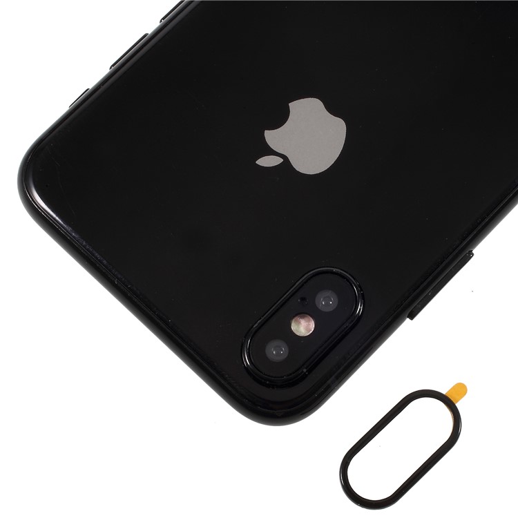 CMZWT Back Camera Lens Guard Ring Cover + Eject Pin for iPhone X/10 - Black-5