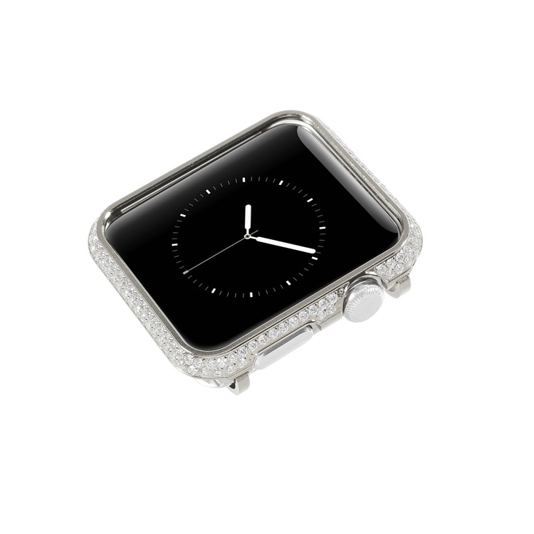 Luxury Diamond Decor Watch Case Protector for Apple Watch Series 3/2/1 38mm - All Silver-8