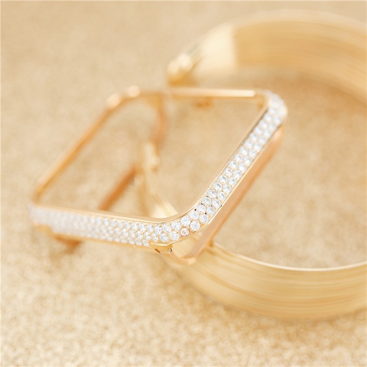 Luxury Diamond Decor Watch Protective Cover for Apple Watch Series 3/2/1 42mm - Rose Gold / Silver-1