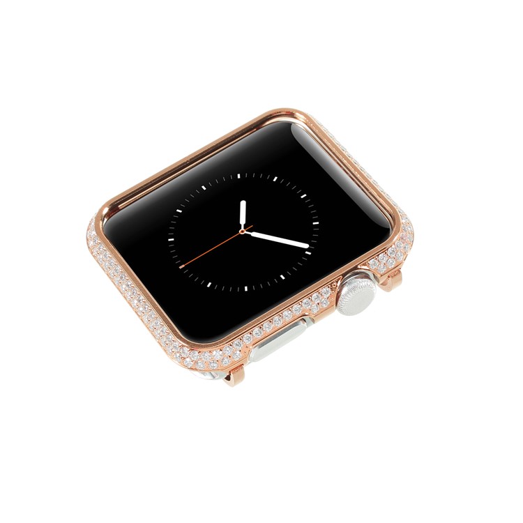 Luxury Diamond Decor Watch Protective Cover for Apple Watch Series 3/2/1 42mm - Rose Gold / Silver-6
