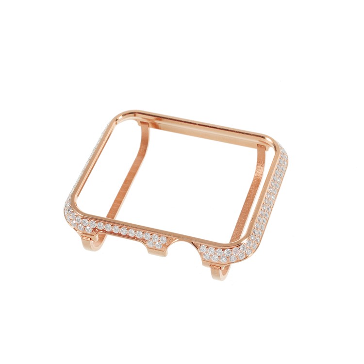 Luxury Diamond Decor Watch Protective Cover for Apple Watch Series 3/2/1 42mm - Rose Gold / Silver-8