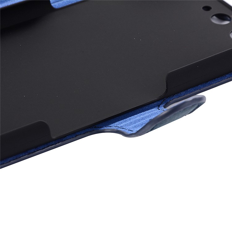 Vintage Style Leather Magnetic Stand Wallet Folio Protective Shell for Fujitsu Arrows F-05J - Blue-7