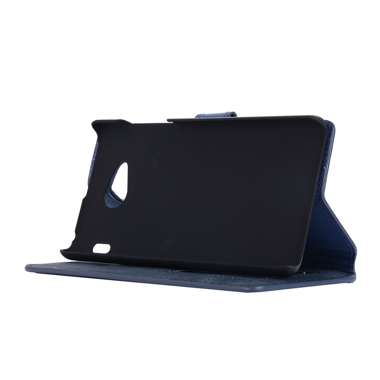 Vintage Style Leather Magnetic Stand Wallet Folio Protective Shell for Qua Phone QX (KYV42) - Blue-6