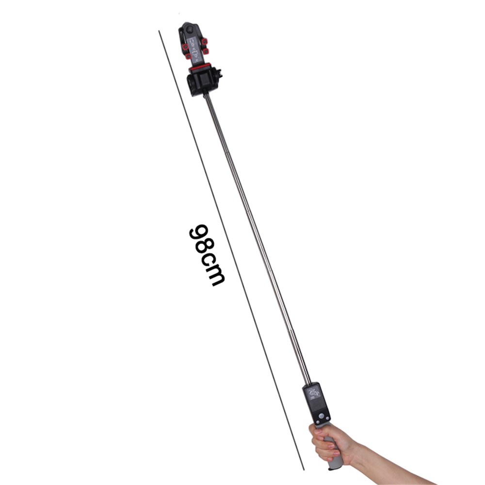 Tragbare Bluetooth-Steuerung Elektrische 360-Grad-Rotation Ausziehbarer Telefon-Selfie-Stick - Schwarz